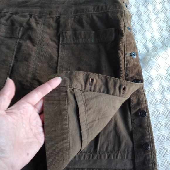 *SOLD* Free People Olive Corduroy Mini Skirt - Picture 4 of 6